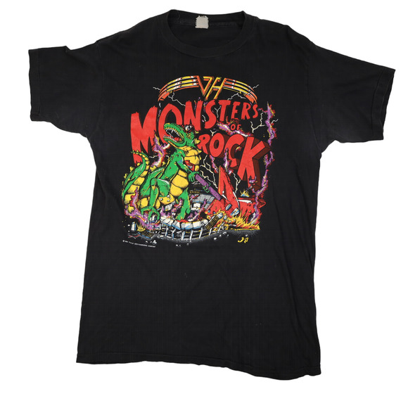 Vintage 1988 Van Halen Monsters of Rock Tour T Shirt - Picture 1 of 10